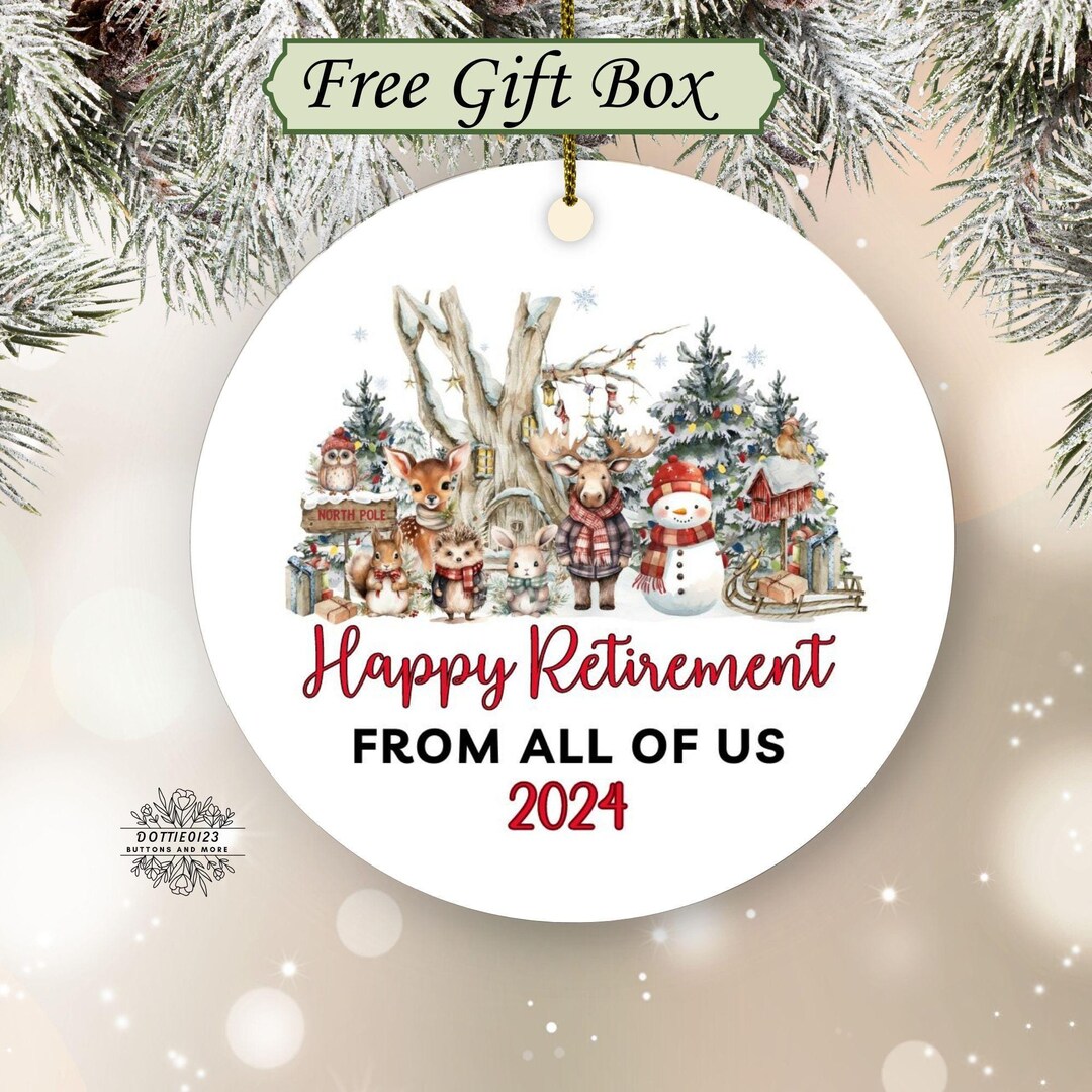 Retired Christmas Ornament-personalized Retirement Coworker Gift-from ...
