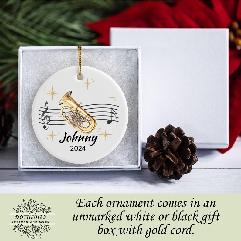Tuba Ornamentpersonalized Music Teacher Gifttuba Player Christmas