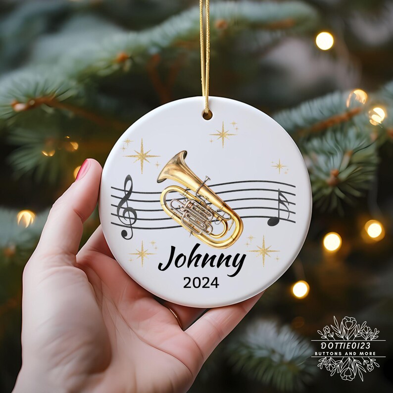 Tuba Ornamentpersonalized Music Teacher Gifttuba Player Christmas