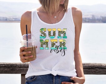 Summer Women's Tshirt, Racerback Tank Top, Summer Tank, summer vibes, Beach tee, Vacation shirt, Beach Life, Summer Time, Vacation shirt