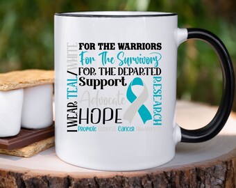 Cervical Cancer Awareness Mug, Cancer Encouragement Gift, Cancer Patient Gift, Cancer Warrior Gift, Cancer Fighter Gift, Cervical Cancer