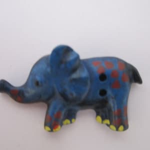 JHB Elephant Buttons-B356-cute, resin buttons from JHB 1990s, button, buttons, button lover, button collector, Elephant Button