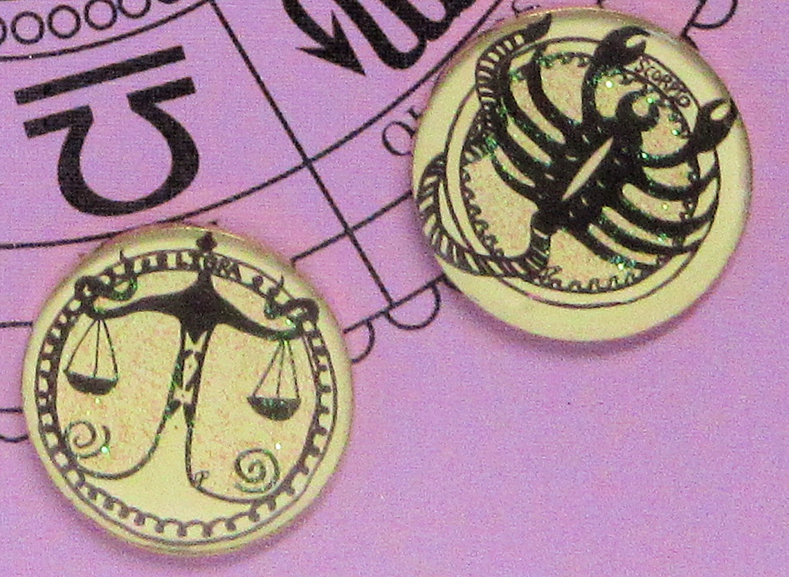 Stunning ZODIAC Button Art by Dauphiene Parks B335 Etsy