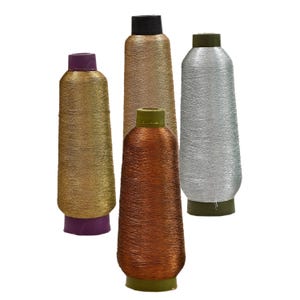 Metallic Zari Thread 2000M Gold Silver Copper Light Gold Embroidery Thread, Indian Zardozi Sewing Thread for Hand Machine Work