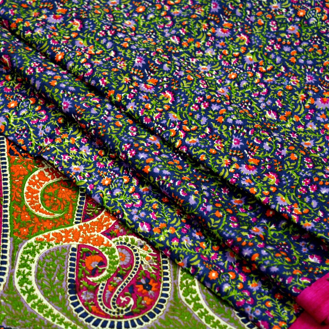 Indian Vintage Heavy Sari Purple Net/Mesh Hand Embroidered Sarees Craft Fabric 5Yd Sewing Soft Zardozi Wedding sarees With Blouse fabric