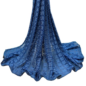 Indyjski vintage niebieski dupatta długi szal szyfonowy ręcznie haftowany bagh phulkari szal szalik złoty koronkowy welon boho