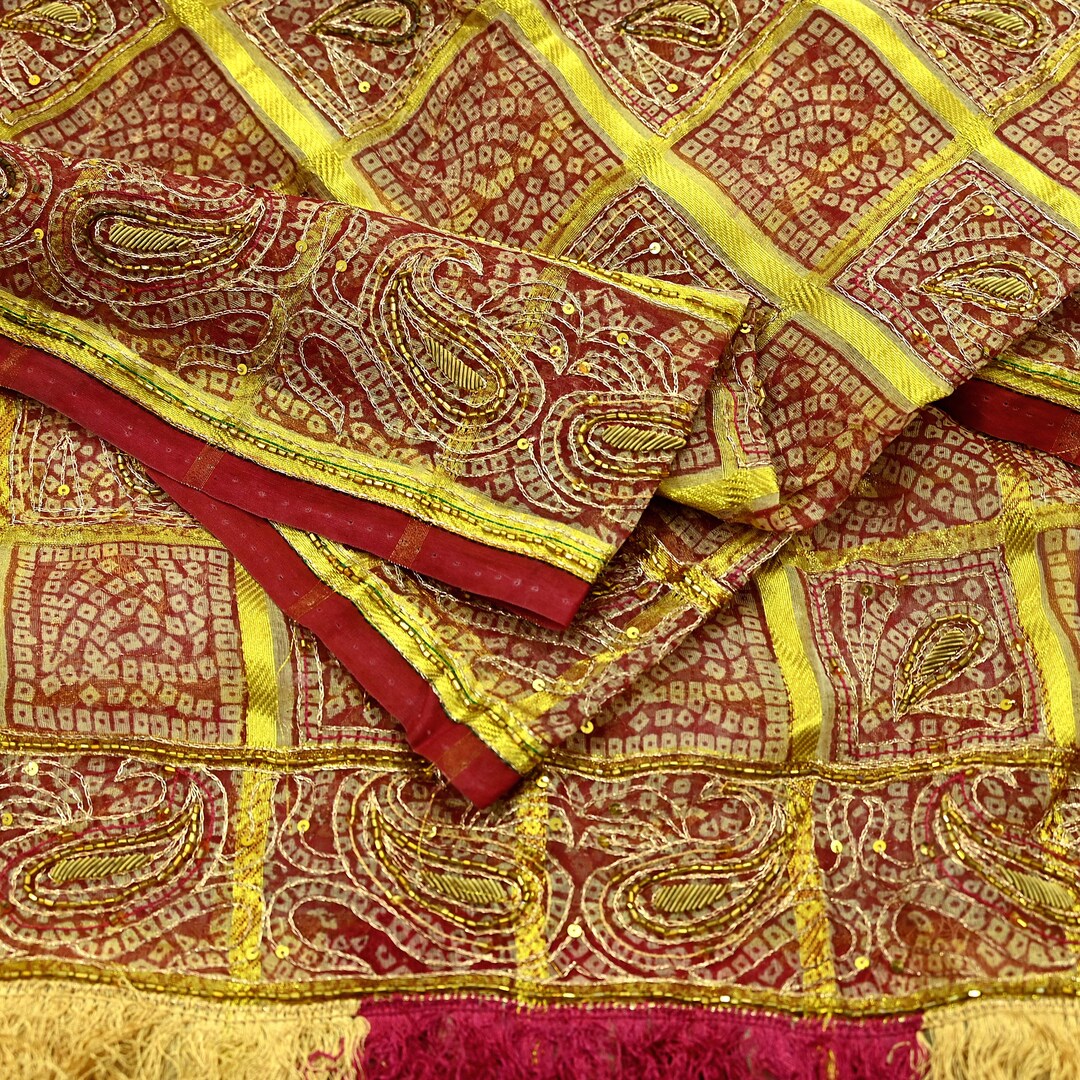 Indian Vintage Heavy Dupatta Dusty Purple Net Mesh Long Stole Hand Embroidered Scarves Zardozi/Dabka Zari Sequins Wedding Hijab Veil