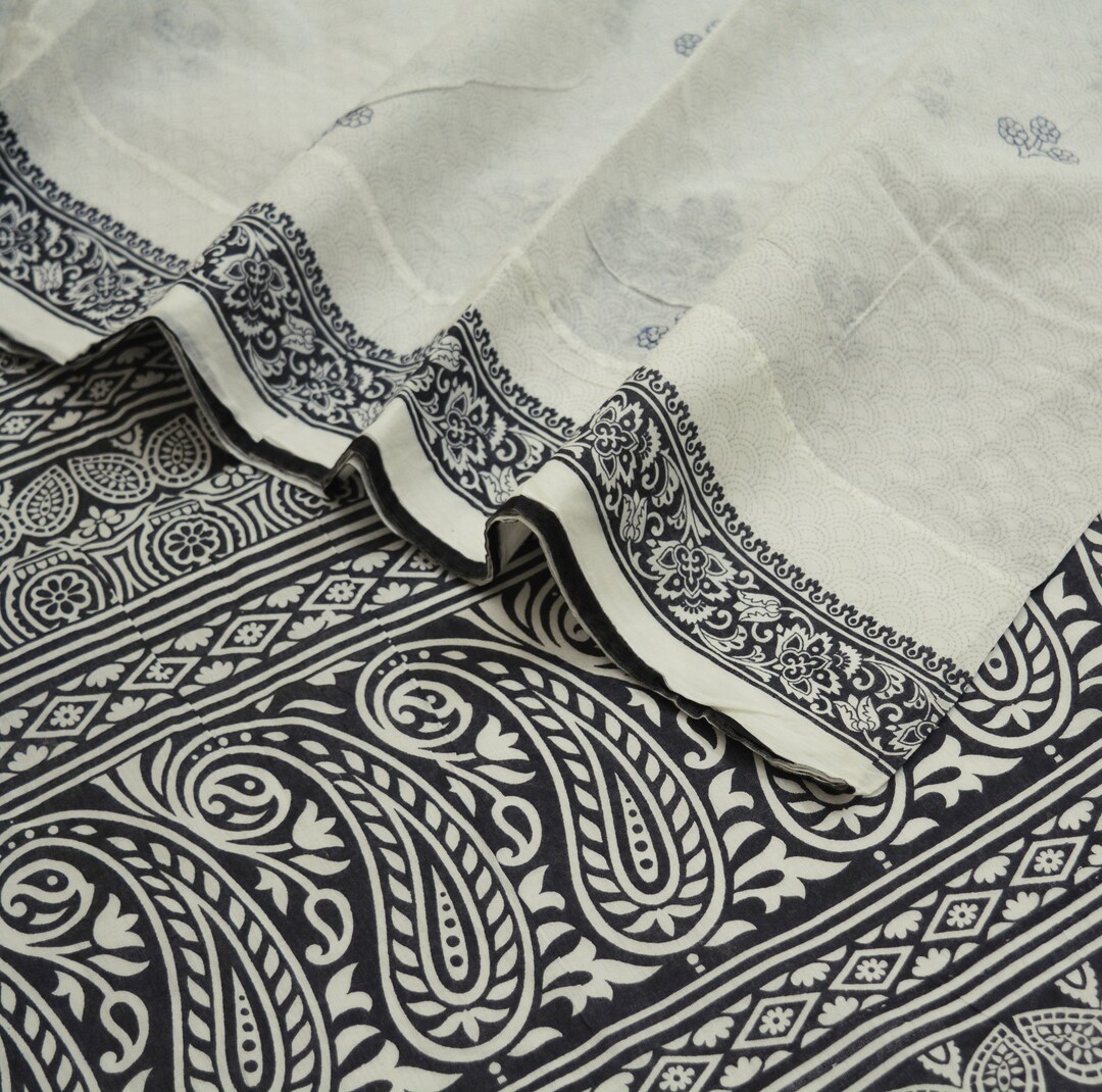 Indian Vintage Woven Kanjivaram Saree 100% Pure Silk Sari Zari 5Yard Floral Dress making Crafting Quilting Upcycle main image 1