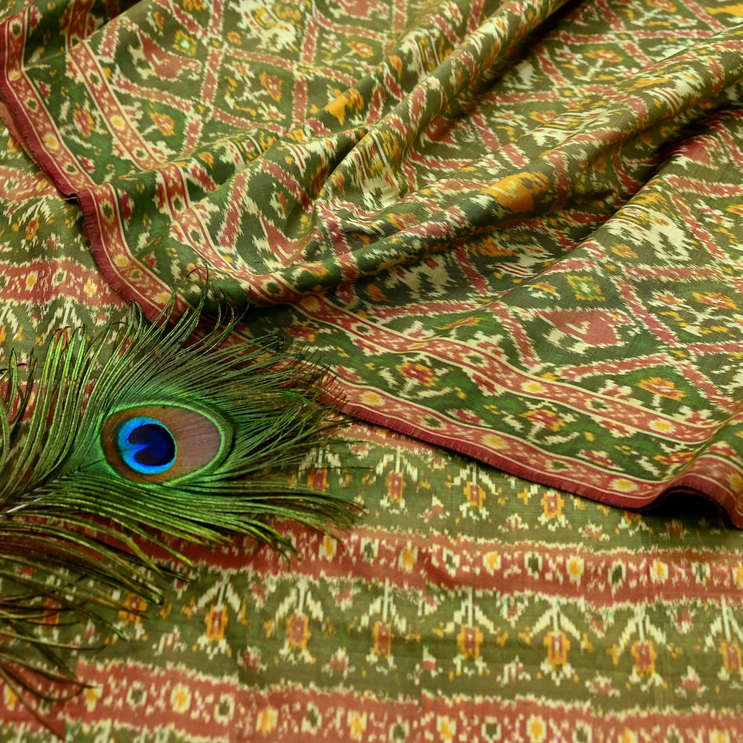 Indian Vintage Heavy Sarees Mustard Pure Georgette Silk Hand Embroidered Sari Fabric 6Yd Sewing Ethnic zari with blouse fabric main image 1