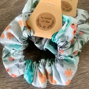Floral Scrunchies | Skinny Scrunchies | Hair Accessories | Hair Ties | Hair Elastics | Handmade Scrunchies | Cotton