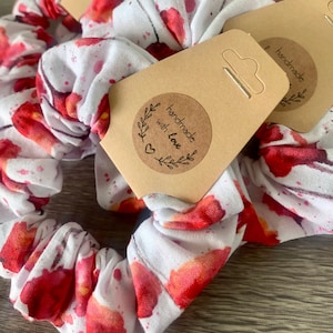 Floral Scrunchies | Skinny Scrunchies | Hair Accessories | Hair Ties | Hair Elastics | Handmade Scrunchies | Cotton