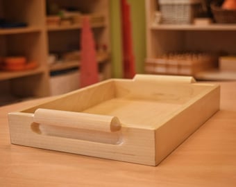 Montessori wooden tray