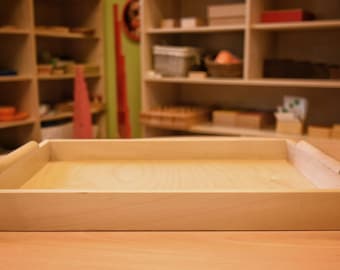 Montessori wooden tray