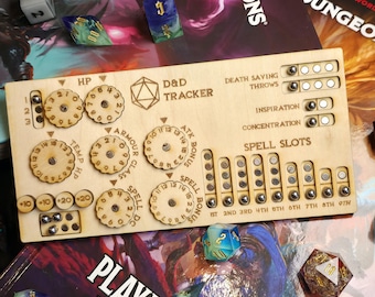 Rastreador magnético de madera de Dungeons and Dragons | Accesorio para juegos de rol | Accesorios de Dungeons and Dragons