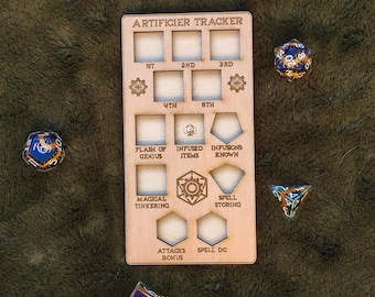 Rastreador de artífice | Dungeons and Dragons | Accesorio para juegos de rol de mesa | Rastreador artesanal | Accesorios para D&D