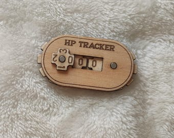 Contador de puntos de vida magnético de madera hecho a mano | Contador de puntos de vida hecho a mano para juegos de rol | Accesorio para juegos de mesa | Dungeons and Dragons | Pathfinder