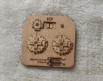 Rastreador magnético de madera de D&D | Accesorio para juegos de rol | Mazmorras y dragones