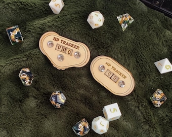 Contador de salud de madera artesanal | TTRPG, D&D, Pathfinder | Contador de salud para juegos de rol | Accesorio para juegos de rol de mesa