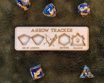 Rastreador de flechas de madera | Explorador | Dungeons and Dragons | Juego de rol de mesa | Accesorios de D&D