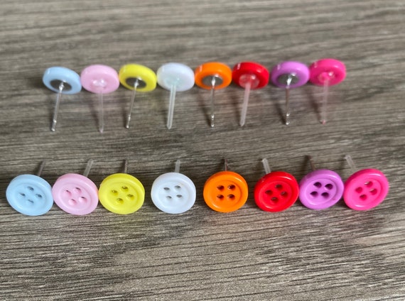 Hypoallergenic Earrings Plastic Button Earrings Button Earrings