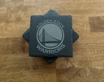 Golden State Warriors Slate Coasters, Warrior Pride, Set of 4