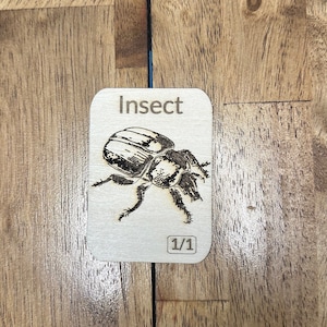 Insect Token, Insect Tokens Wood, MTG Wood Tokens, Magic The Gathering Tokens, MTG Proxy, Insect Token mtg, Magic the Gathering