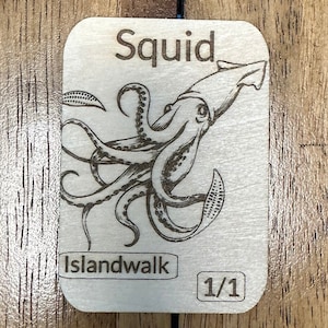 Squid Token, Squid Tokens Wood, MTG Wood Tokens, Magic The Gathering Tokens, MTG Proxy, Squid Token mtg, Magic the Gathering