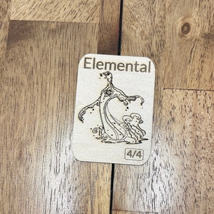 Elemental Token, Elemental Tokens Wood, MTG Wood Tokens, Magic The Gathering Tokens,MTG Proxy Tokens,Elemental Token mtg,Magic the Gathering