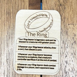 The Ring Token, The Ring Tokens Wood, MTG Wood Tokens, Magic The Gathering Tokens, MTG Proxy, The Ring Token mtg, Magic the Gathering