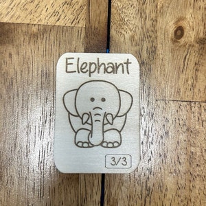 Elephant Token, Elephant Tokens Wood, MTG Wood Tokens, Magic The Gathering Tokens, MTG Proxy, Elephant Token mtg, Magic the Gathering