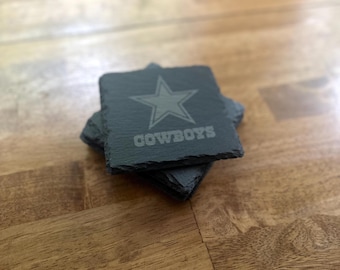 Dallas Cowboys Slate Drink Coasters, How bout them Cowboys, Here We Go, NFL Gifts, Set of 4, Football Fan, Groomsmen Gift, Christmas
