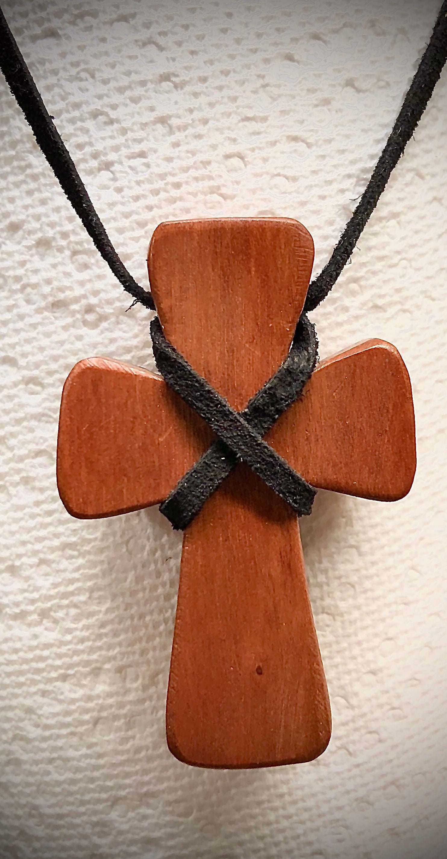 Hand Crafted Wooden Cross Necklace - Etsy