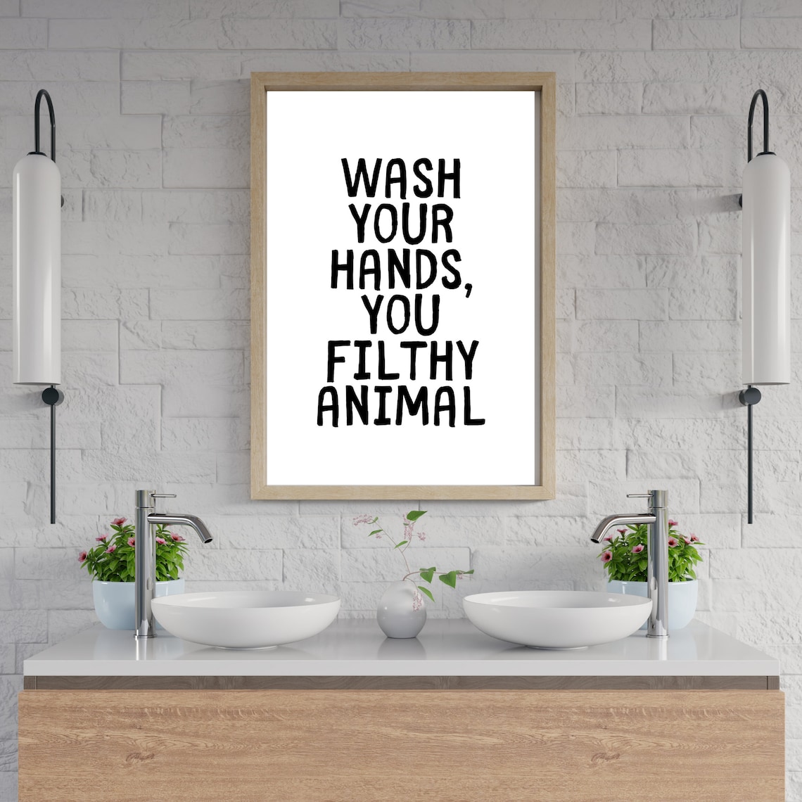 Funny bathroom wall art prints Bathroom home decor Ensuite Etsy