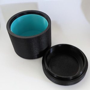 3d Printed Round Storage Box, Storage Container, Jewelry, Sealed Container, Screw on Lid