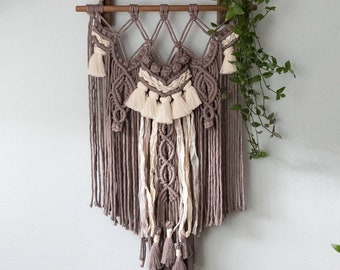 Macrame Wall Hanging | Elegant Bohemian Wall Hanging | Boho Wall Decor | Retro Aesthetic Wall Art | Cottagecore Decor