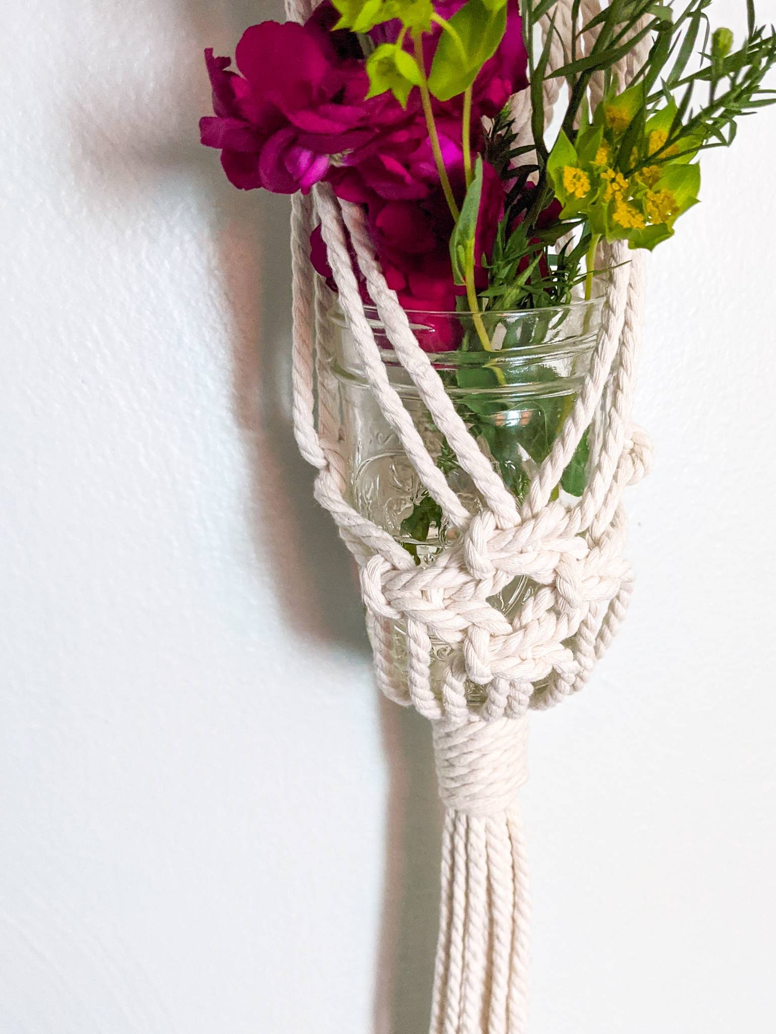 Hanging Macrame Vase Macrame Wall Decor Cottagecore Home Etsy Australia
