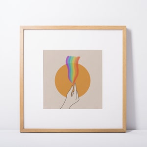 ASL GAY Carta Arte Stampa - Opzione 3 Hand Art