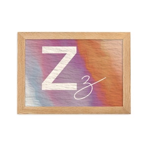 Arte de la letra Z enmarcada