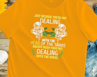 Head of the Snake: Wisdom Tshirt Snake Gift, Unisex Cotton Top