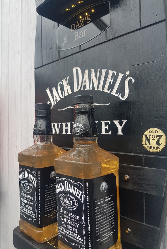 Jack Daniels Illuminated personalised bar sign shelf man cave