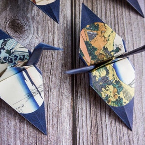 Origami Crane. Origami Decoration. Set of 6 Origami Cranes image 3