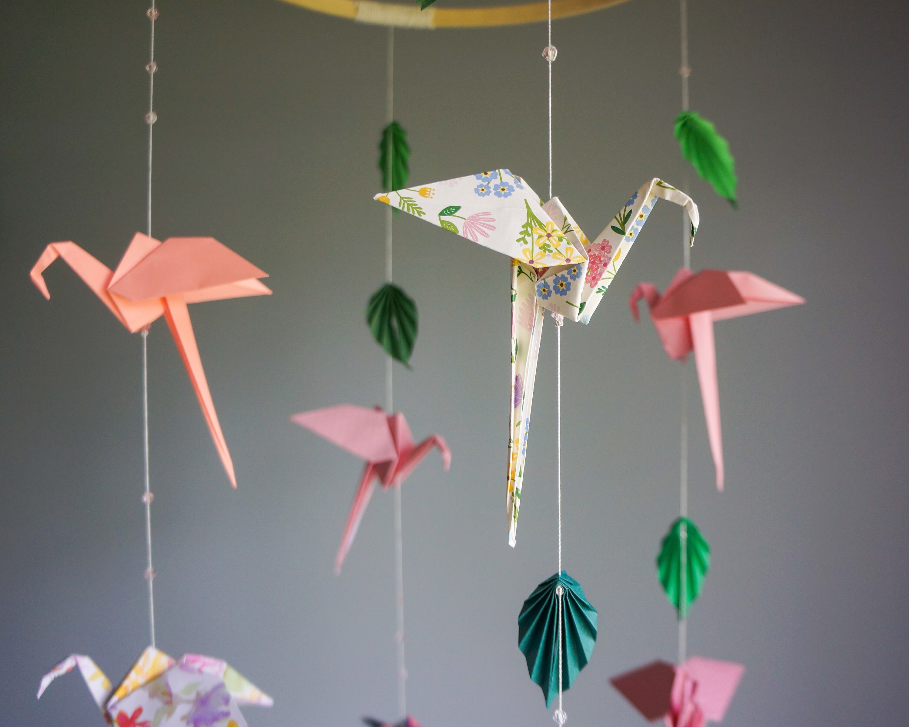Origami Flamingo Mobile. Baby Mobile. Nursery Mobile. Origami | Etsy