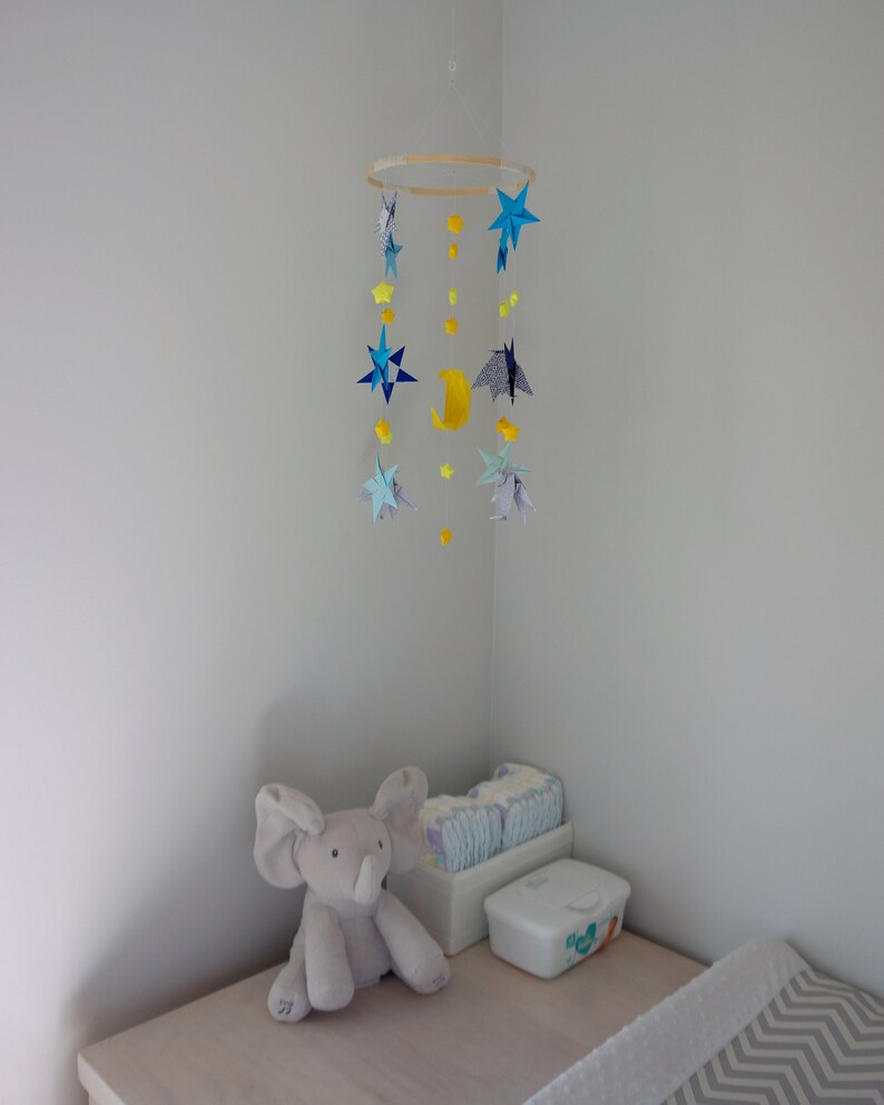 Baby Mobile Nursery Mobile. Hanging Mobile. Nursery Ceiling Mobile. Origami Decoration Mobile Origami. Space Mobile image 7