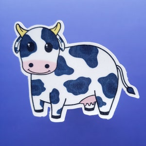 Blueberry Fruit Cow Sticker