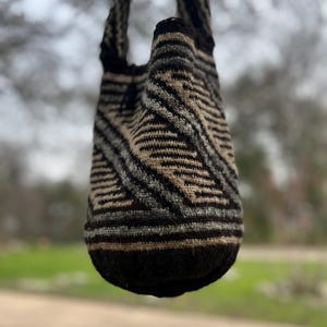 Sac Arhuaca Mochila, fait main en Colombie, sacoche, bandoulière, laine mélangée, tissé à la main, éthique, sac équitable