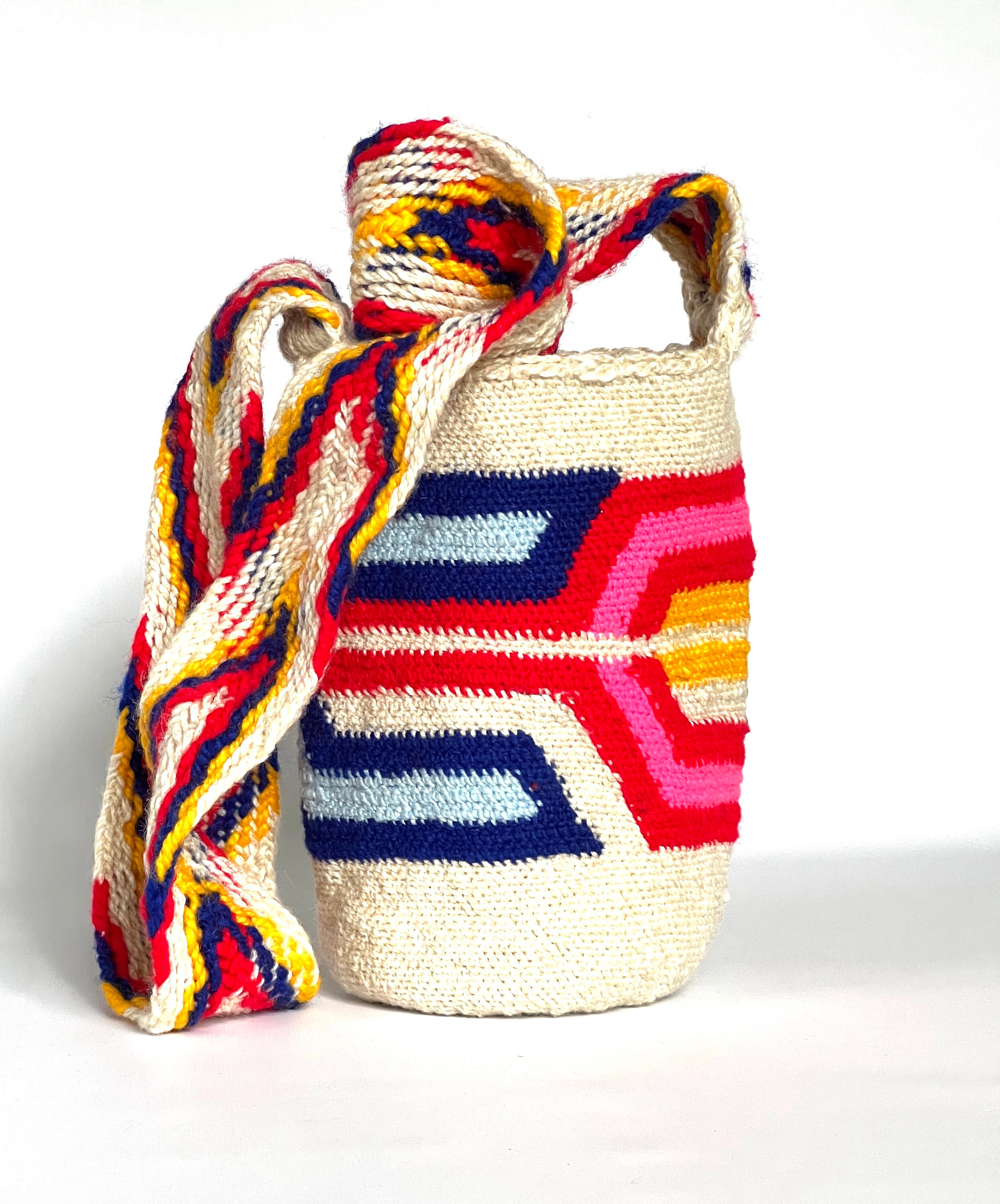 Sac Cabas Indien Fait Main - Commerce équitable - Coton Fleuri Vert Et Rouge - Neuf Avec étiquettes