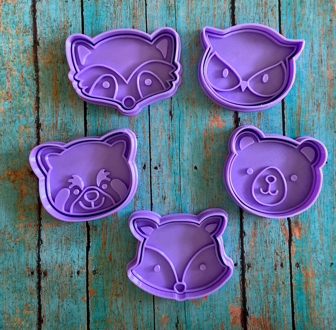 Woodland Animals Cookie Cutter Set Etsy