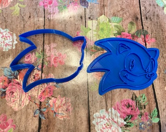 Sonic Cookie Cutter with stamp 3D printed