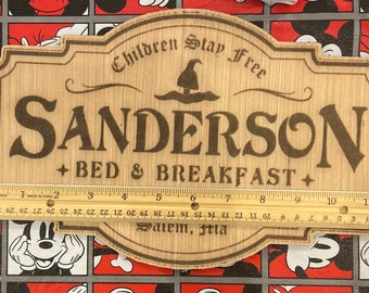 Sanderson Bed and Breakfast Engraved sign