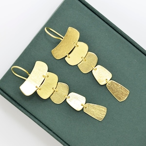 Statement Earring Gold Geometric Chandelier Earrings